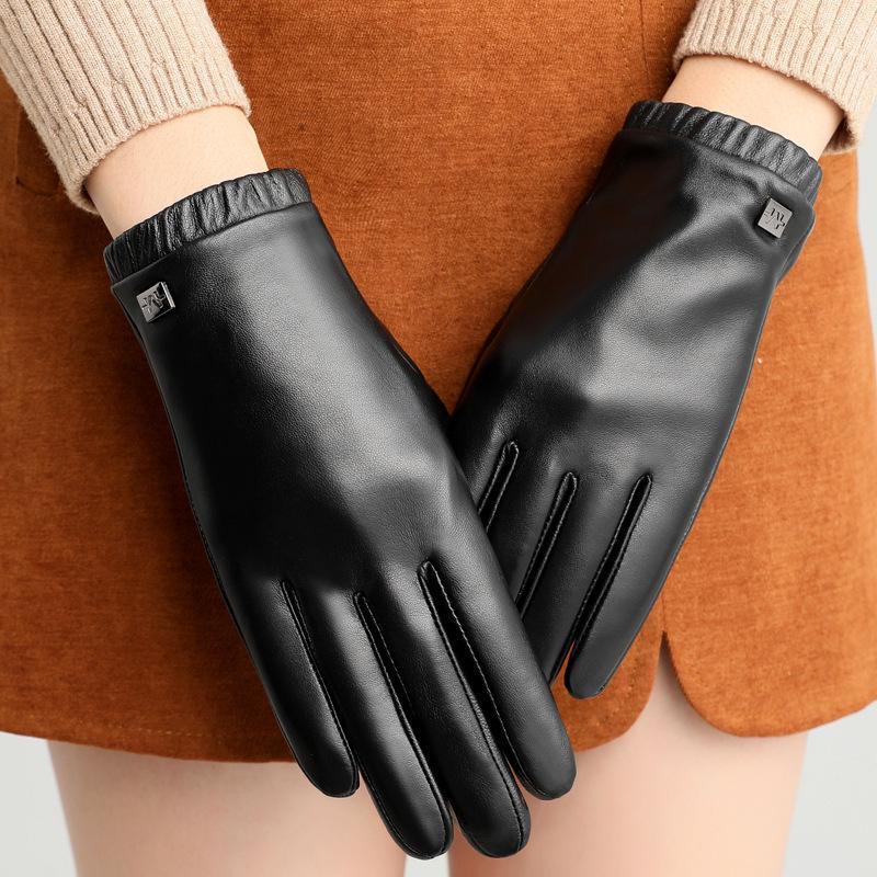 Men's & Women's Winter Leather Gloves: Touchscreen, Windproof, Coldproof, Plus Velvet for Riding & Motorcycling