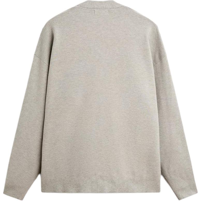Zara Loose Open Collar Long Sleeve Knit Cardigan Men Cardigans Gray 9598370-803