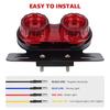Motorcycle LED Tail Light Integrated Brake Turn Signal With License Plate Bracket For Honda Yamaha Universal 12V Rear Light