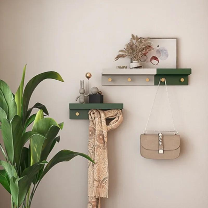 Solid Wood Wall Clothes Hanger Coat Rack Clothes Hanger Dressing Creative Entrance Hall Living Room Furniture Wall Storage Rack