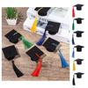 5/10PCS Mini Graduation Hat Doctoral Cap Costume Top Hat with Tassels DIY Bottle Felt Lid Decor Wine Bottle Decoration