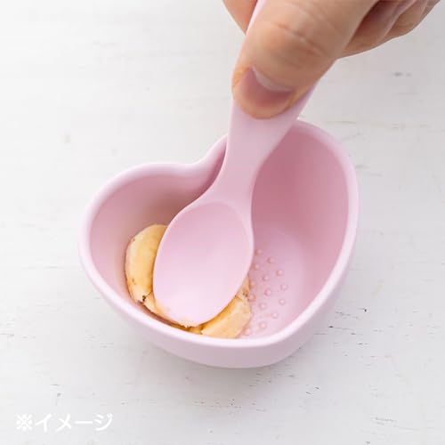 Sanrio Baby Hello Kitty Baby-Geschirrset (5-teiliges Set): Mittagsteller, Kleine Schüssel, Becher mit zwei Henkeln, Löffel, Gabel. Perfekt für Babys und Kinder. ZU