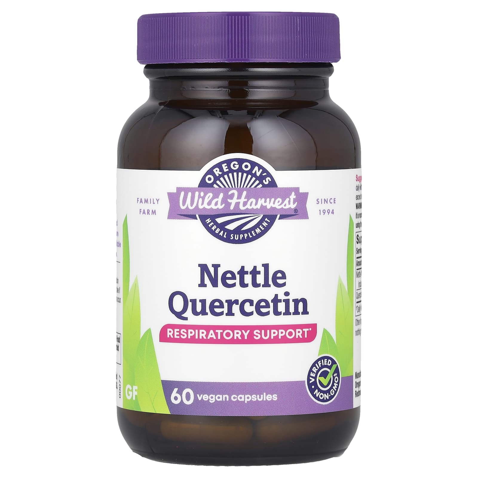 

Oregon S Wild Harvest, Nettle Quercetin, 60 Capsules