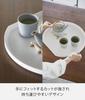 Yamazaki Shaped Tower Dishwasher Item Number 10585 (Yamazaki Industries) Half-Moon Tray, White, W37×D34.5×H2cm, Series, Stackable, Safe,