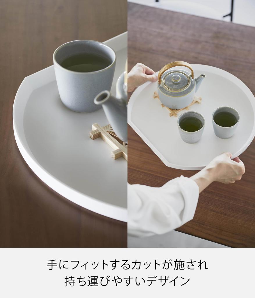 Yamazaki Shaped Tower Dishwasher Item Number 10585 (Yamazaki Industries) Half-Moon Tray, White, W37×D34.5×H2cm, Series, Stackable, Safe,