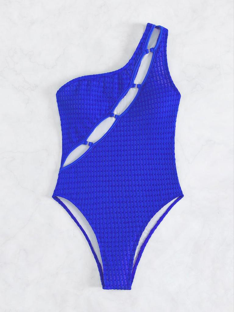 23-Year One-Piece Blue High-End Sexy Beach Swimsuit for Adults