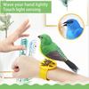 Simulated Bird Toy Light Sound Activated Movable Mouth Singing Bird Model Battery Operated Electric Fake Bird Decoration Kids Adults Gift
