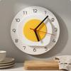 FriedEgg Wall Clock Yellow Center Fried Egg Modern 12 Inch