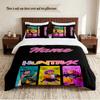 HUNTRIX Personalisierte Individuelle Name 3-teiliges Bettwäsche-Set Weiches Bettbezug-Set Für Schlafzimmer Heimdekoration