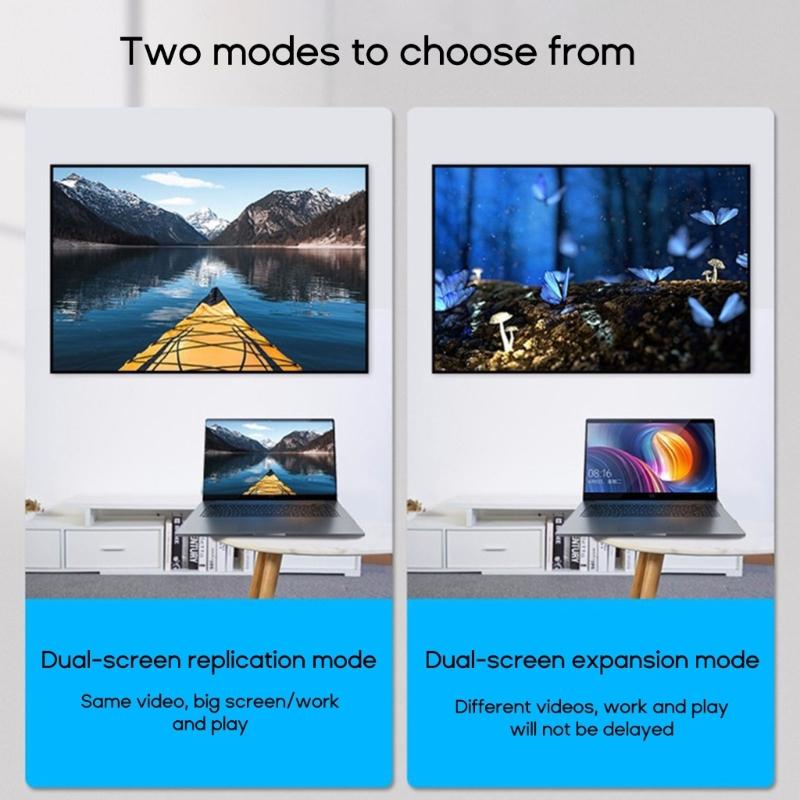 Cable Extender Converter Adapter Suitable for PC Laptop Computer Monitor Projector 8K 60Hz 4K 120Hz 270° High Definition