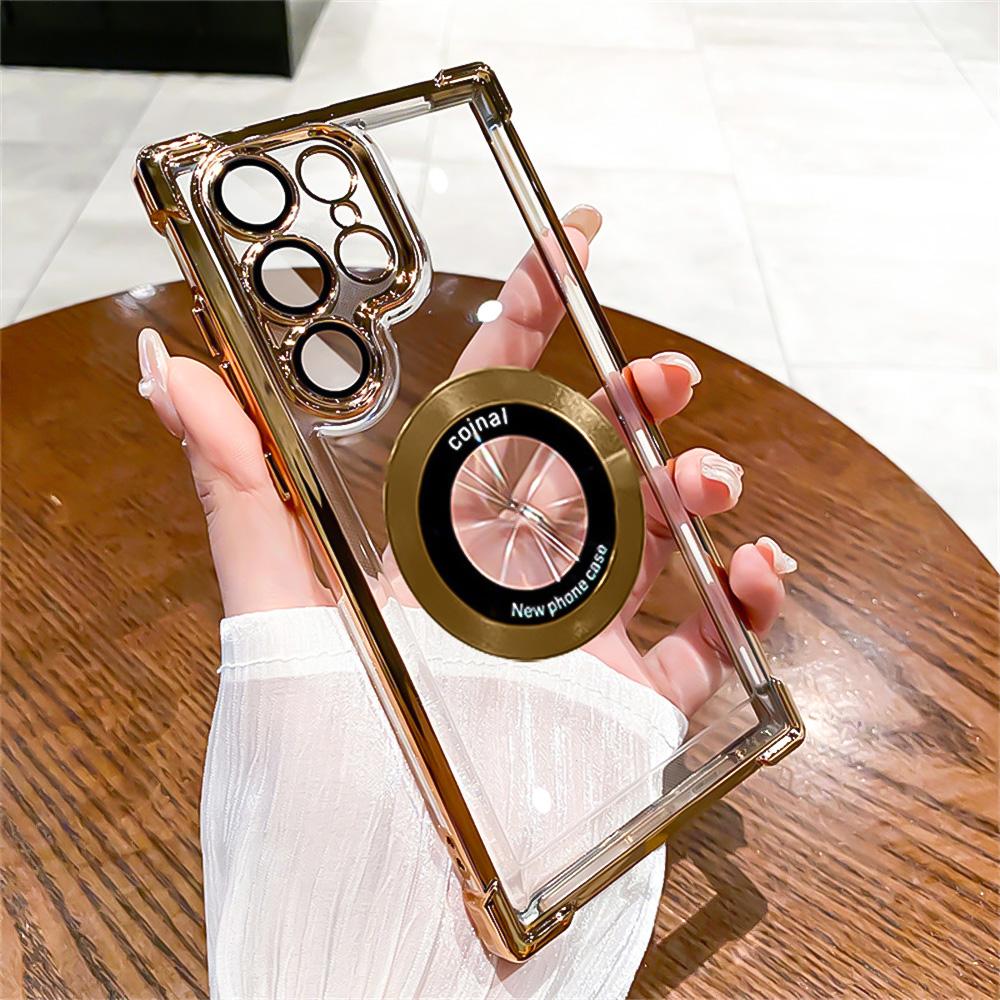 For Magsafe Magnetic Case For Samsung S26 Ultra S24 Plus S23 S22 S21 S20 FE S25 Ultra Note 20 10 Shockproof Plating Phone Cover