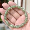 Hetian Jade Qinghai Crystal Bead Bracelet - Clear Water Green Design