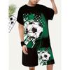 2026 Summer Children's Sports Set Football 3D Print Soccer Jersey Sets for Children Quick-Dry T-Shirt Shorts Children's Clothing