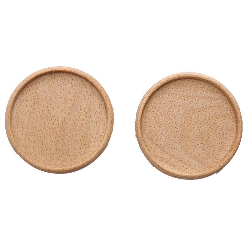 Japanese Tea Ceremony Wooden Coasters - Beech & Walnut Insulation Mats