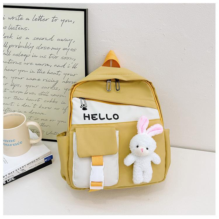 Cute Rabbit Design School Backpack For Girls Breathable Fabric Spacious And Fun