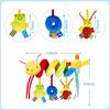 Baby Crib Hanging Rattles Toys-Infant Baby Worm Crib Bed Around Rattle Bell Cartoon Insect Spiral Hanging Toy with Ringing Bell for Infant BedStroller