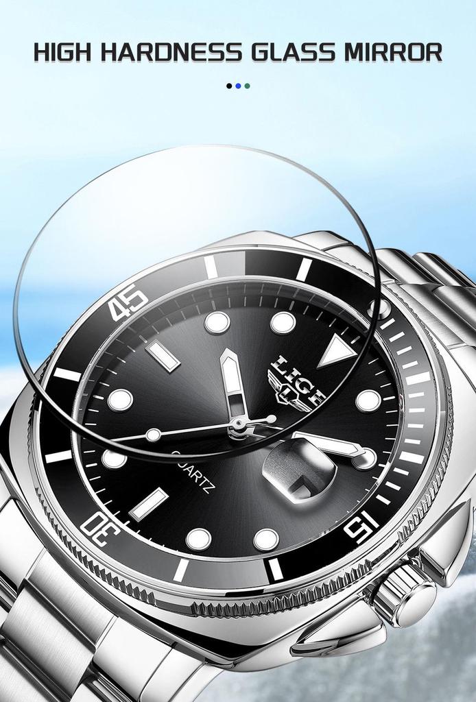 Trendige Herren-Quarzuhr mit drehbarer Lünette, Wasserdichte Armbanduhr