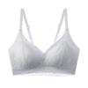 Cream Lace Wireless Bra with High Side Panels for Side Fat Control