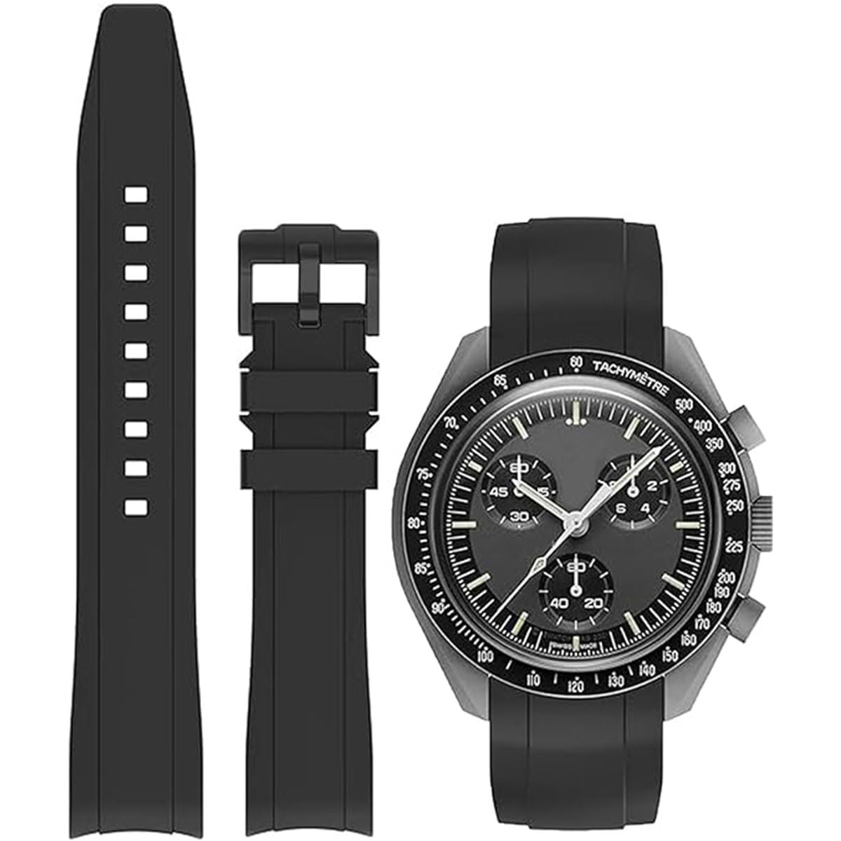 20mm Watch Band Silicone Belt for Omega X Swatch MoonSwatch Watch Belt Omega and Swatch Band Rubb...