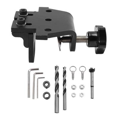 3 In 1 Dowel Jig Multi Functional Hole Punch Locator with 8mm 10mm 15mm Drill Bits for Furniture