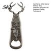 Christmas Party Bar Accessories Elk Antler Bottle Opener, Heavy Duty Metal Retro Beer Forest Style Souvenirs Cap Remover for Home Bar, Artistic