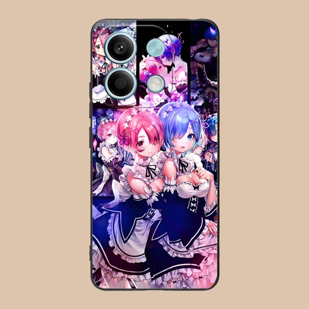 ReZero Rem Ram Matte TPU Mobile Phone Case for Xiaomi 15 14 13 12 Mi 11 T Ultra Lite Pro S X 5G Colorful Printing Cover
