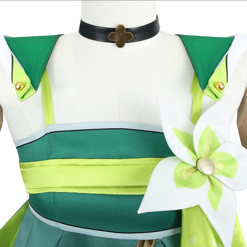 Game Wuthering Waves Verina Cosplay Costume Spectro Congenital Resonator Verina Green Dress Women Halloween Party Outfit