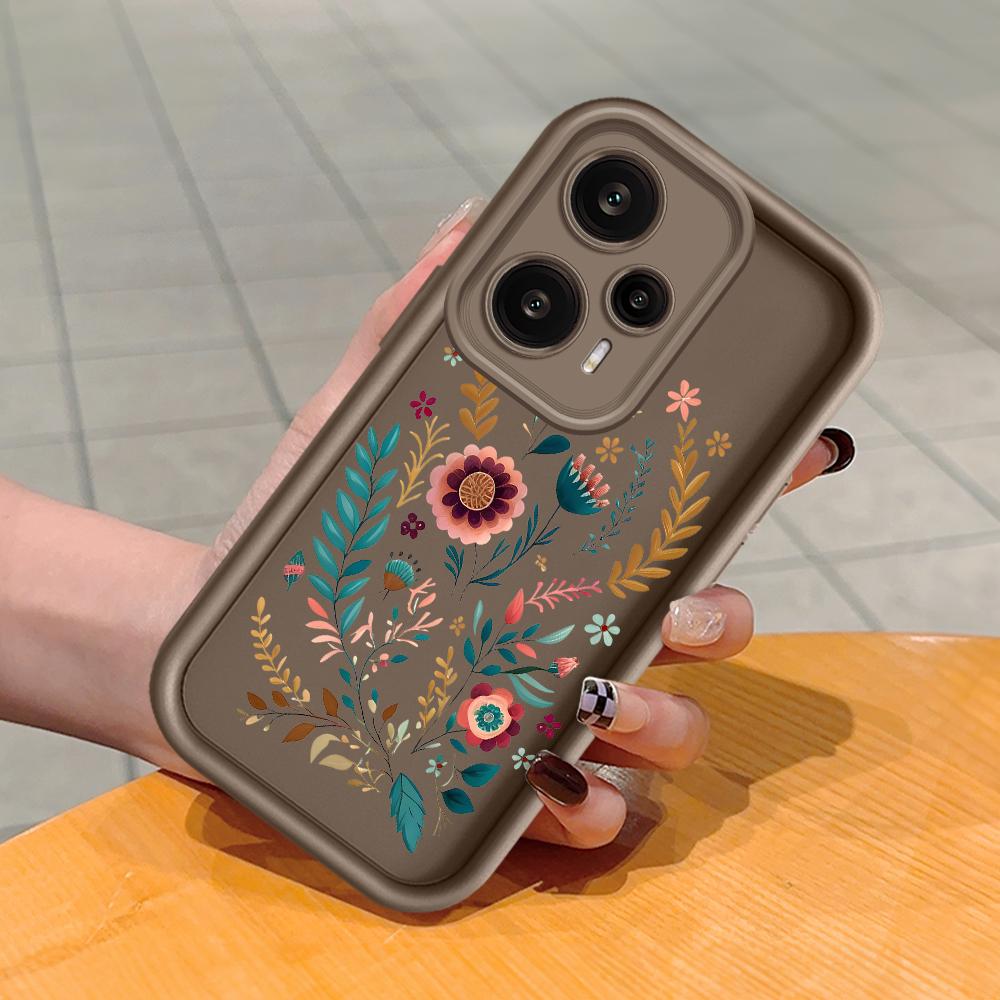 Weiches Silikon-Telefongehäuse mit quadratischem Leiterdruckmuster, vollständige Abdeckung, Kamera, stoßfestes Schutzgummigehäuse für Xiaomi Redmi