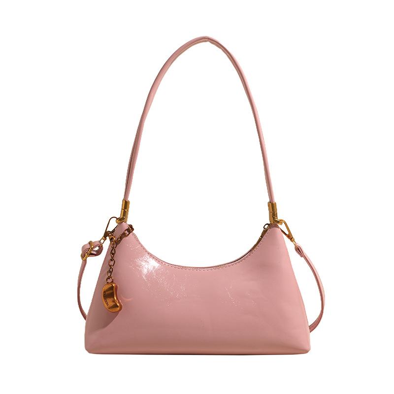 Niche crescent bag oil wax leather underarm bag women's new retro design single shoulder messenger bag