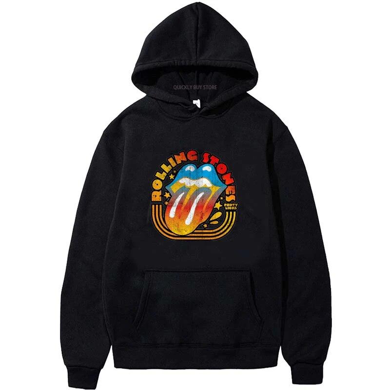 Rolling Stones Theme Essentials Mikina s kapucí s kapucí pro Unisex Mikina s kapucí Unisex oblečení Novinka v mikinách a mikinách Y2k Graphic