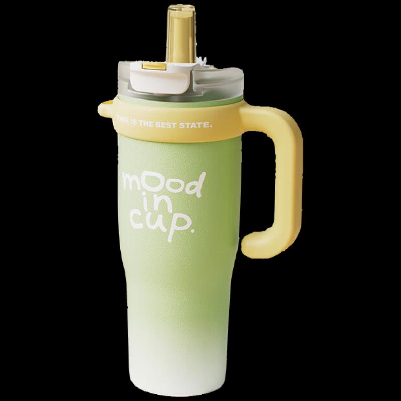 Wuwu Women s Large Capacity 316L Stainless Steel Dual Drink Insulated Straw Cup