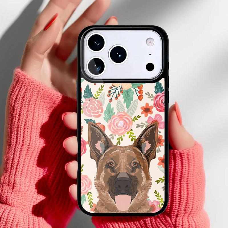 German Shepherd Dog print Phone Case for iPhone 17 16 15 14 13 Pro Max Back Cover for 12 11 Pro Coque