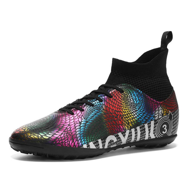 Training Shredded High Top Nails Football Shoes Sports Football Shoes Spikes Competition Adult Men'S And Women'S Shoes