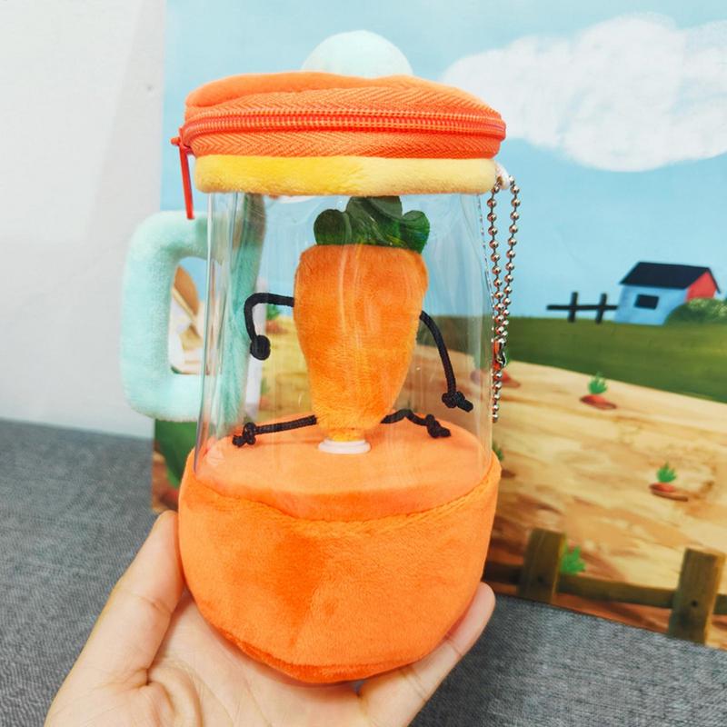 Internet Celebrity Tanaka Carrot Juicer Plush Toy Funny Drawstring Rotating Carrot Cartoon Stuffed Doll Christmas Dolls Gifts