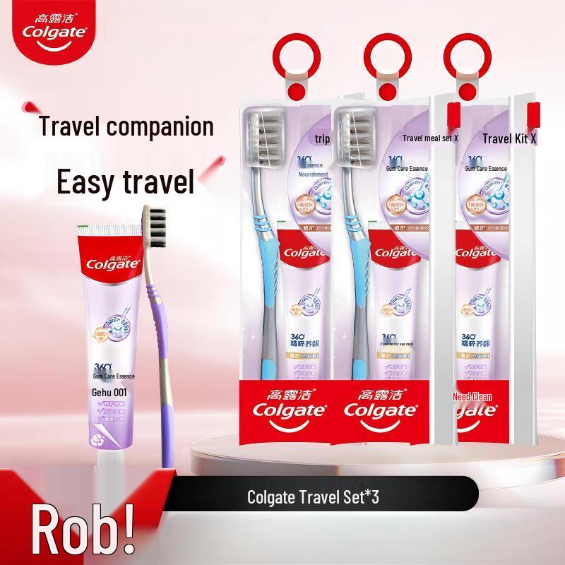 Colgate Portable Fluoride Oral Care Travel Set