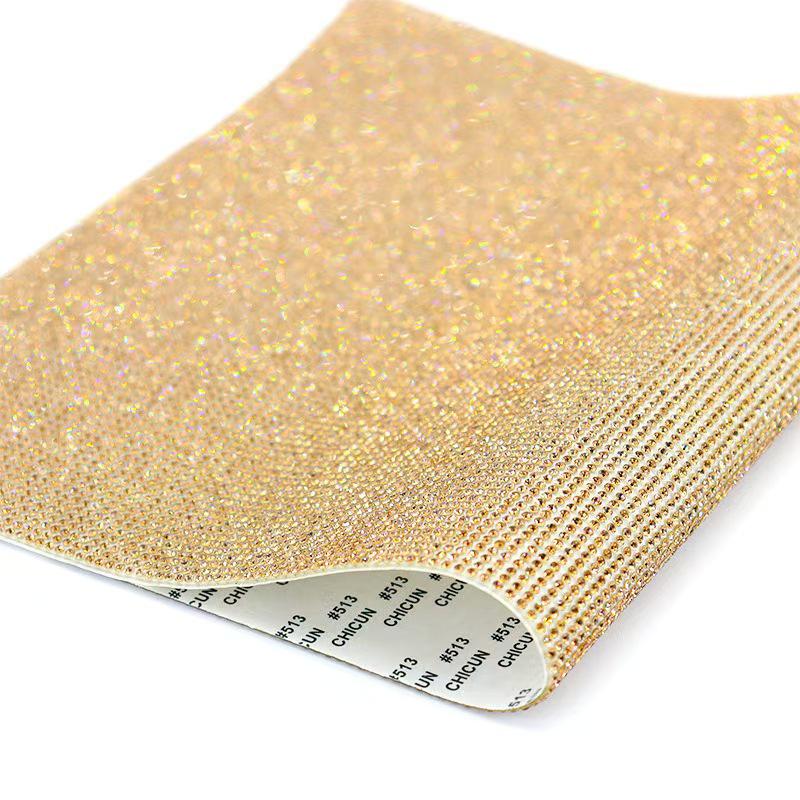 Self-Adhesive Rhinestone Strips: Decorative DIY Glass Net Sheets for Car & Clothing Accessories