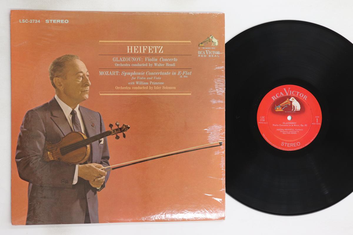 

LP Record JASCHA HEIFETZ, WILLIAM PRIMROSE, W - Glazounov Violin Concerto / Mozart LSC2734 RCA VICTOR RED 1964 US Classical Used