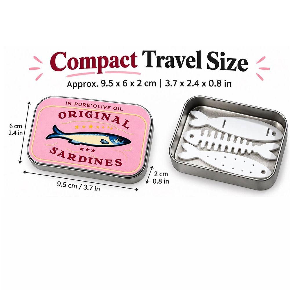 3D Printed Jewelry Organizer Portable Fish Bone Jewelry Box Creative Sliding Lid Travel Case Girls