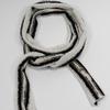 voor Knit Long Muffler_Ivory&Black