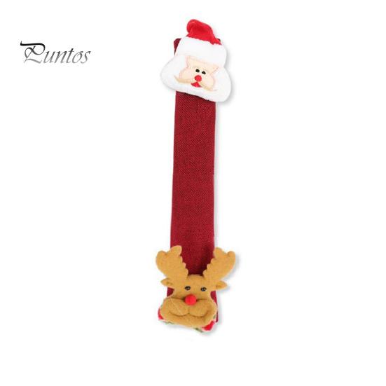 2 vnt Kalėdų šaldytuvo durų rankenos dangtelis Patvarus plaunamas daugkartinio naudojimo rankenos dangtelis šventiniam dekoravimui