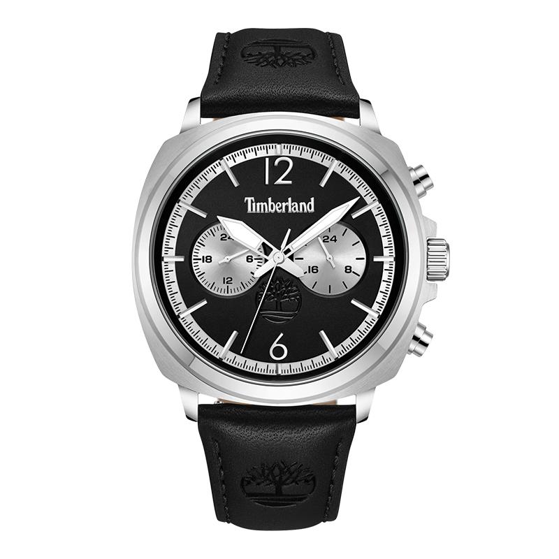 

Timberland Williston Series Watch Quartz Movement Leather Strap 43mm Black Dial Multifunction Chronograph Military Style Men watches TDWGF0028202 Black (TDWGF0028202)