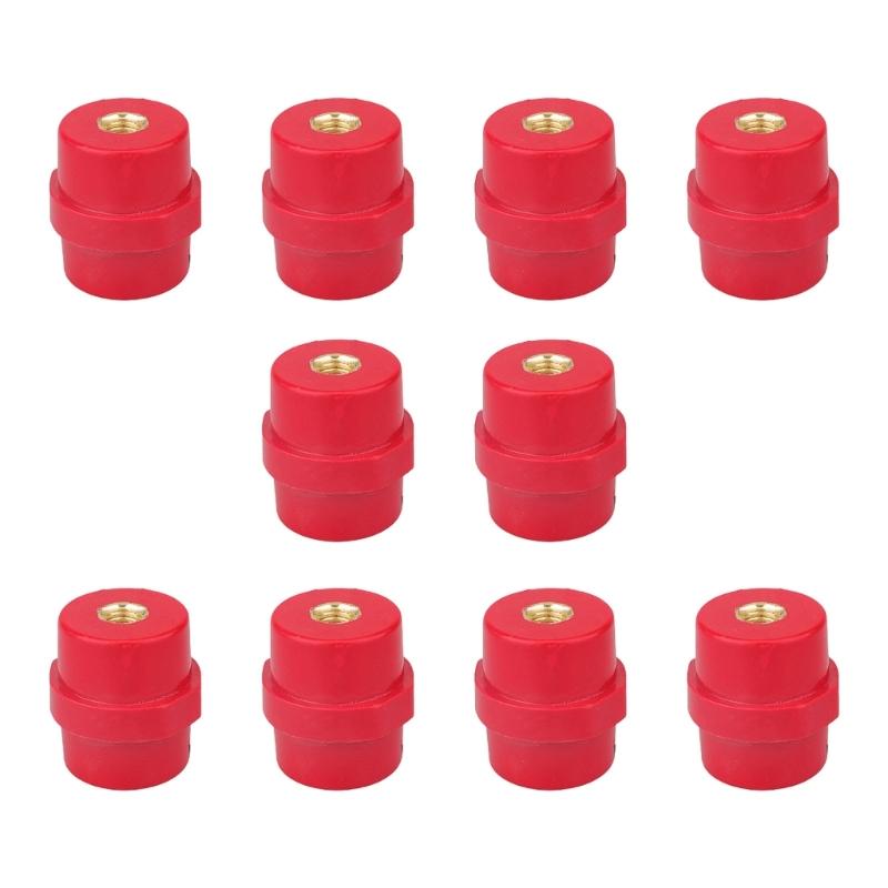 10Pcs 8mm High Low Voltages Insulation Column High Strength Busbar Insulator Supporter Polyester Standoff Insulators