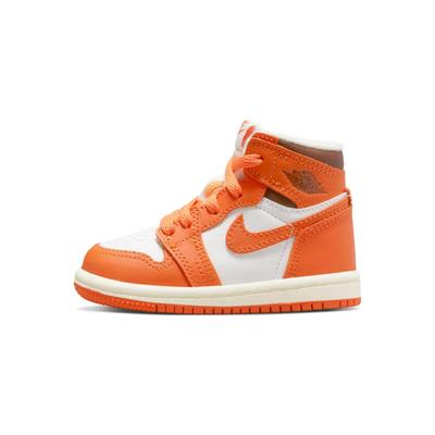 Air 1 High OG TD Starfish Baby-Sneakers Orange Weiß Cacao-Wow CU0450-101
