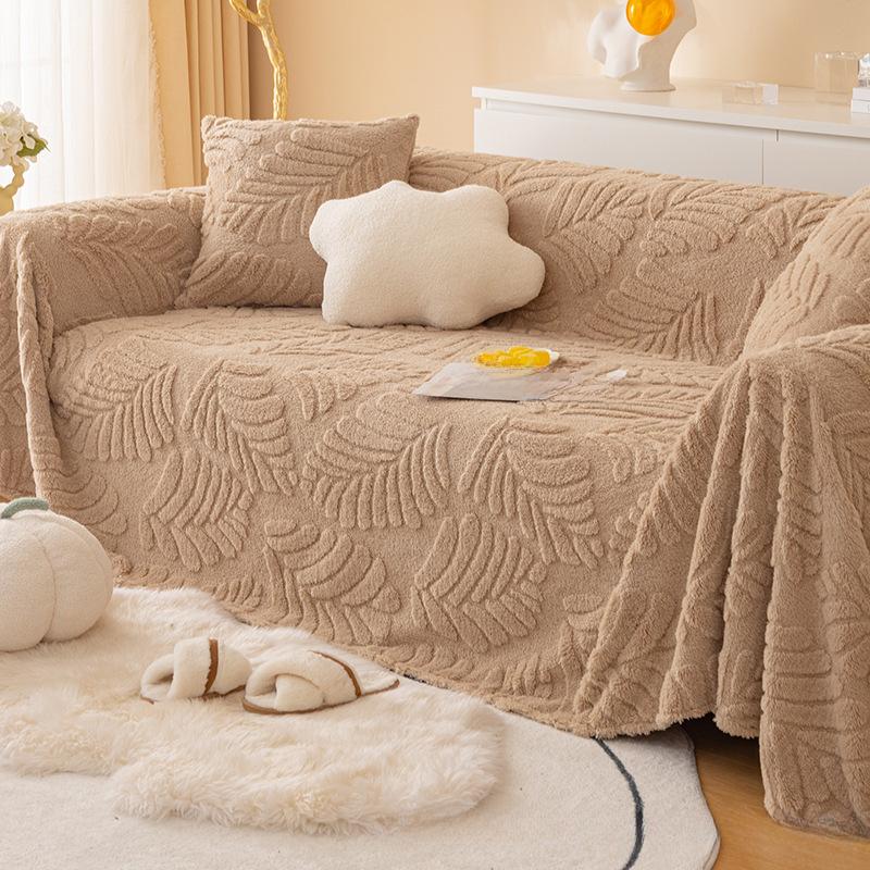 Anti-Scratching Sofa Cover Cloth Ins Style Sofa Towel Winter Plush Sofa Cover All-Inclusive Universal Sofa Cover Full Covered