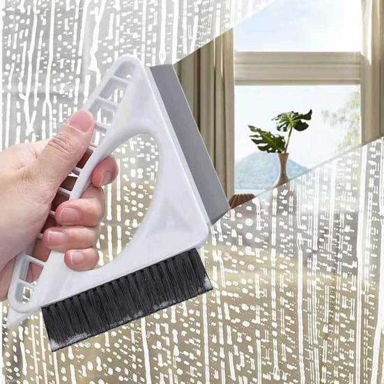 Cleaning Brush Triangular Brush Head Design Lightweight Ergonomic Handle Door Gap