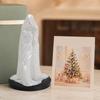 Veiled Lady Statue 3D Printed Goddess Sculpture, Mysterious Female Figurine with Robe, Dark Gothic Sculpture Home Decor for Desk Bookshelf,