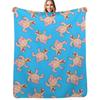 Blobby Blobby Blobby Throw Blanket Travel Size Cozy Blanket for Plane Train