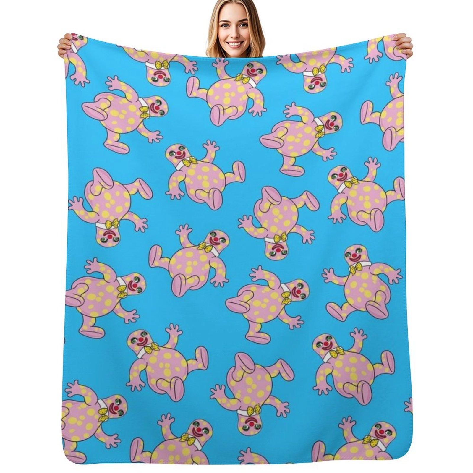 

Blobby Blobby Blobby Throw Blanket Travel Size Cozy Blanket for Plane Train 102x76cm(40x30in)