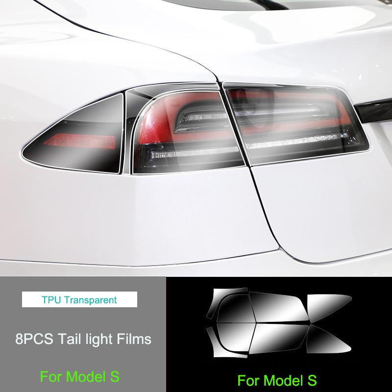 For Tesla Model X TPU Blackened Headlight Taillight Foglight Protective Film for Model S 2024 Black Color Changing Films