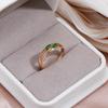 Kinel Shiny Green Zircon Leaf Rings For Women Trendy Luksus Smykker